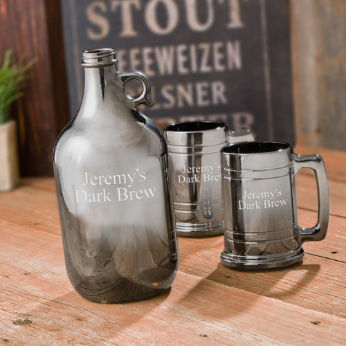 Gunmetal Beer Growler Set